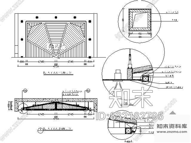 图块/节点客厅天花详图施工图下载【ID:832182795】
