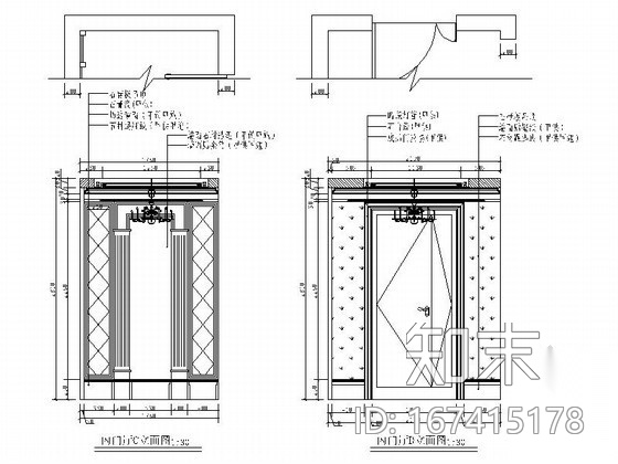 别墅门厅cad施工图下载【ID:167415178】
