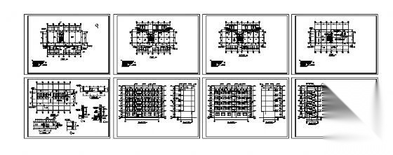 某小学区五层宿舍楼建筑方案图cad施工图下载【ID:149886190】