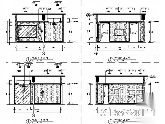 [北京]简欧风格汽车服务中心总统套房装修施工图（含效果...cad施工图下载【ID:165720111】