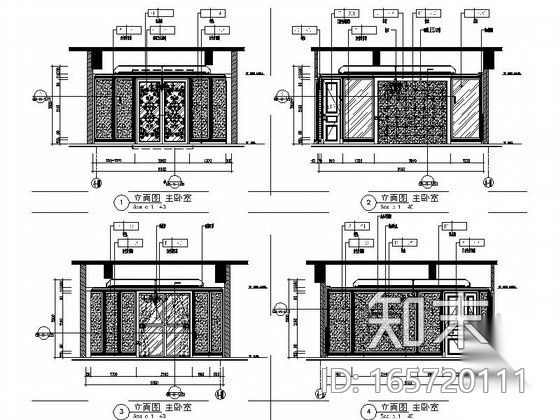[北京]简欧风格汽车服务中心总统套房装修施工图（含效果...cad施工图下载【ID:165720111】