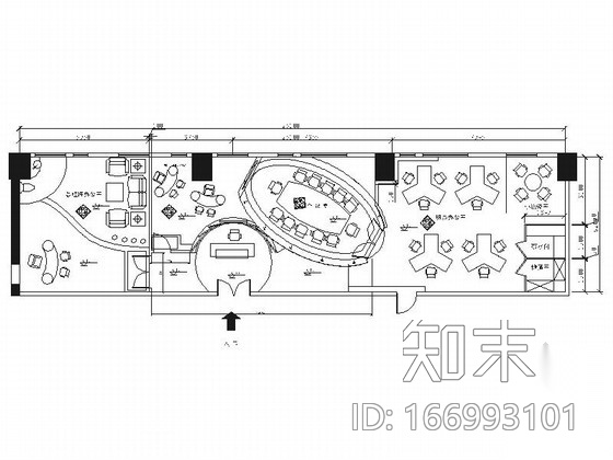 [北京]清新现代风格办公室装修施工图（含效果）cad施工图下载【ID:166993101】