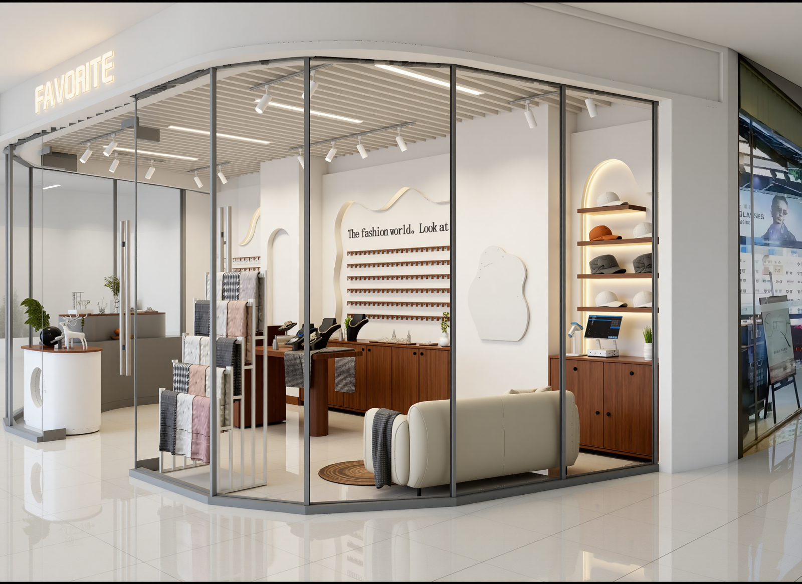 现代服装展厅3D模型下载【ID:1215113449】