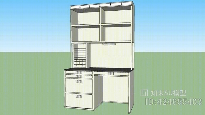 内置书桌SU模型下载【ID:424655403】