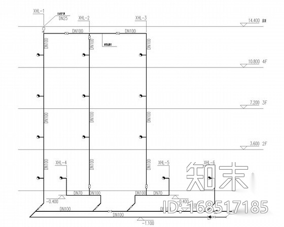 [湖南]小学扩建工程给排水施工图（系统图详细）cad施工图下载【ID:168517185】