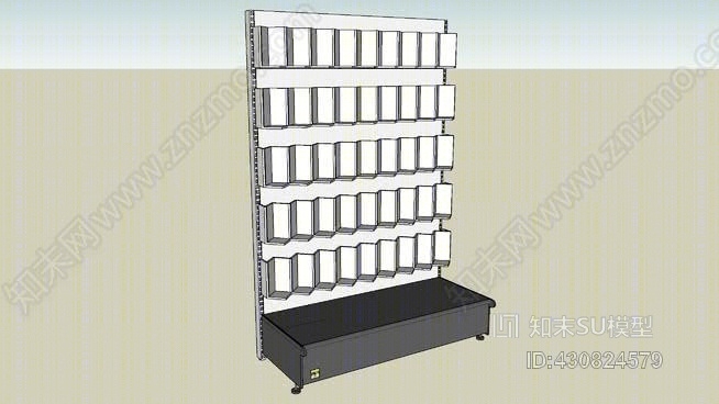 书架的书架SU模型下载【ID:430824579】
