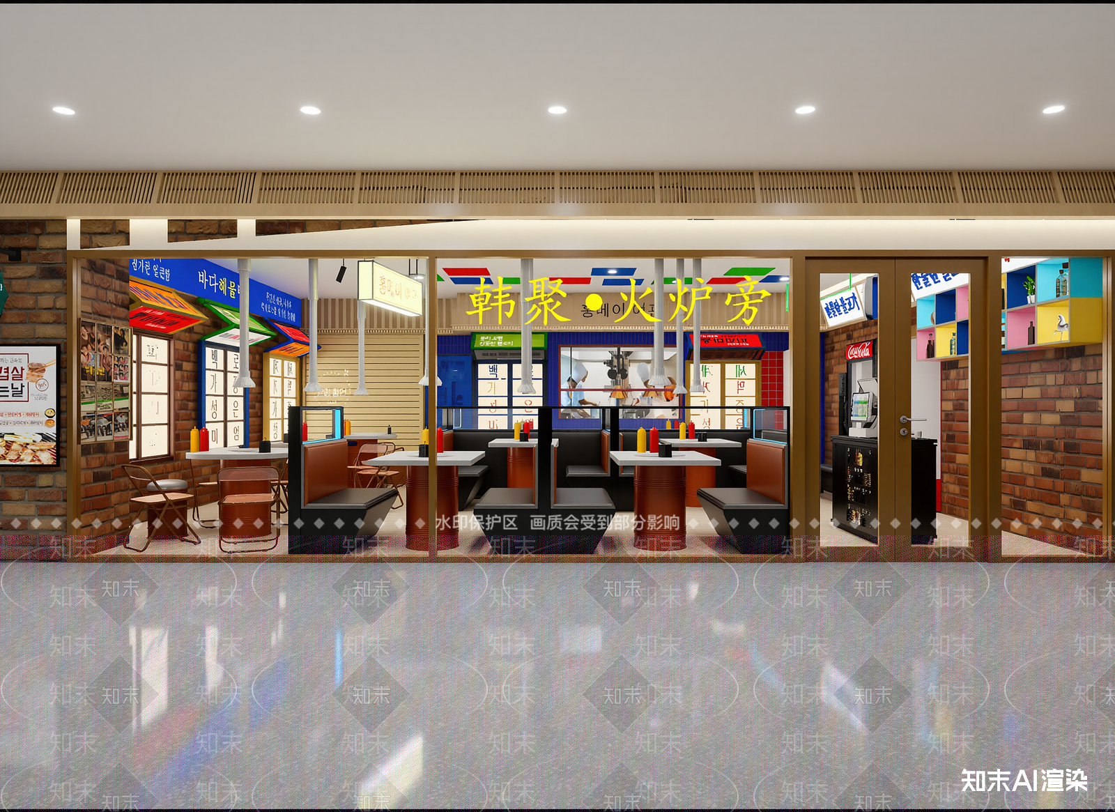 现代火锅店3D模型下载【ID:1213880157】