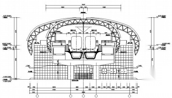 [广东省江门市]某火车站建筑施工图cad施工图下载【ID:160727139】