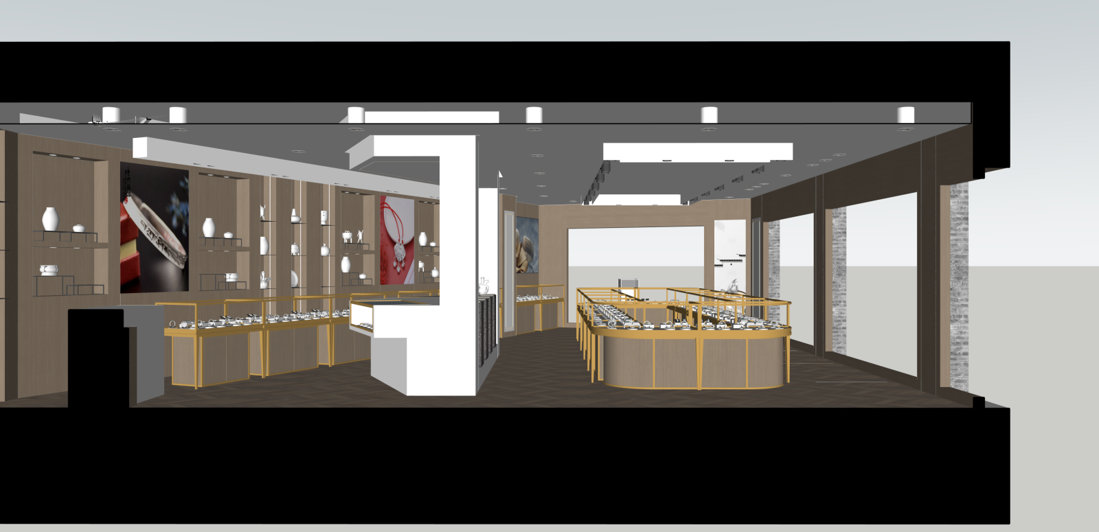 现代珠宝店SU模型下载【ID:1216009694】