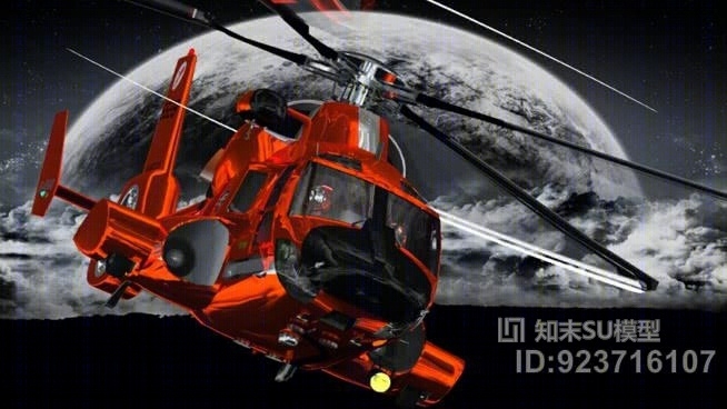 超级保鲁夫直升机SU模型下载【ID:923716107】