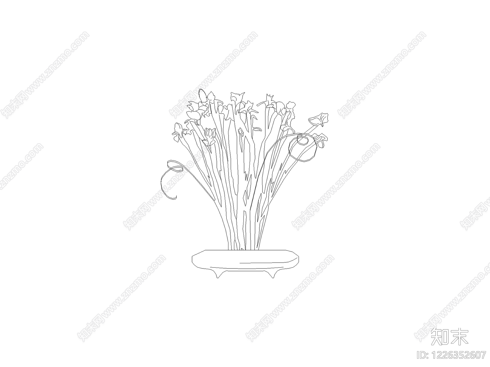 摆件cad施工图下载【ID:1226352607】