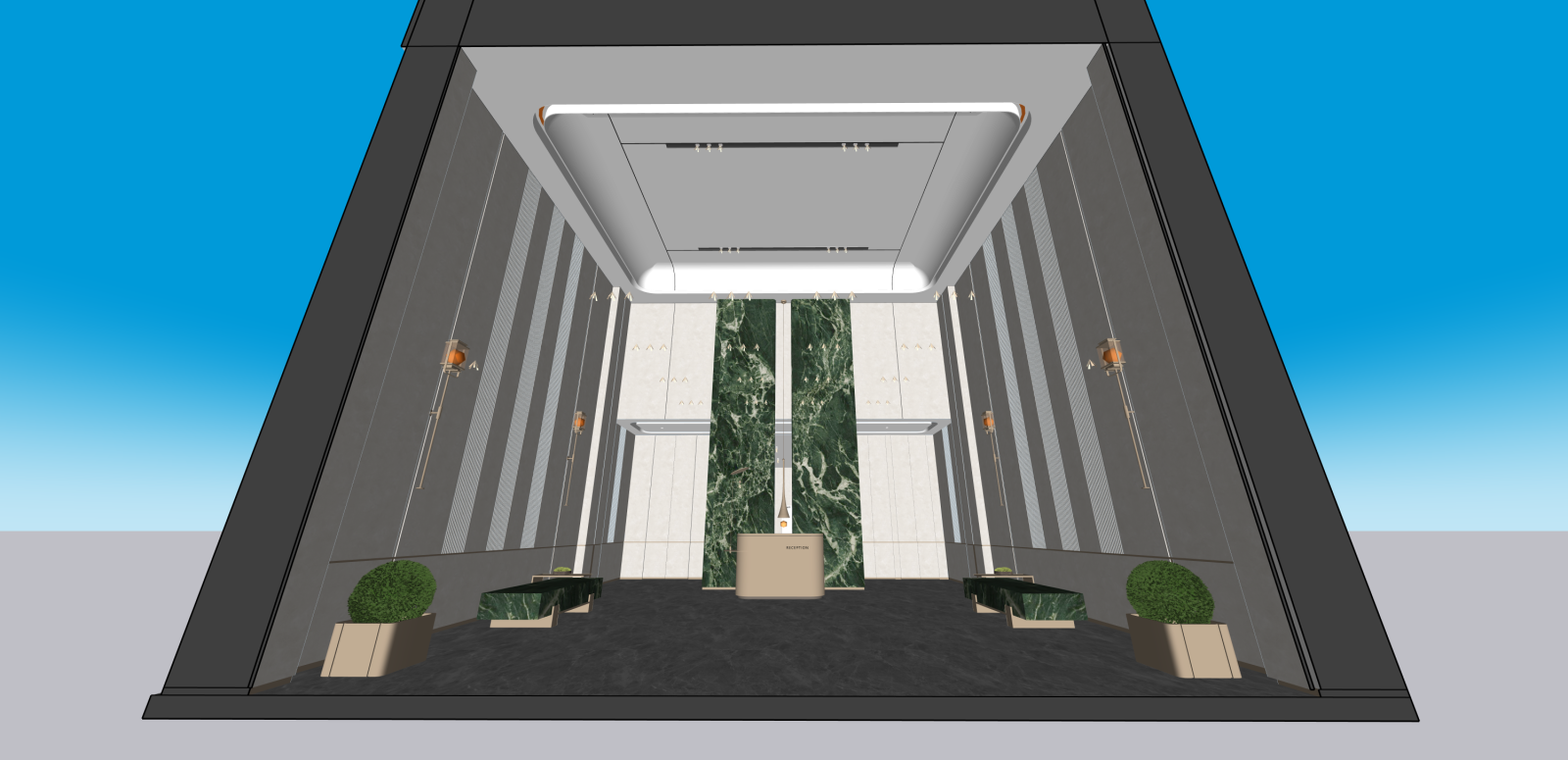 现代其他公共空间SU模型下载【ID:1215935412】