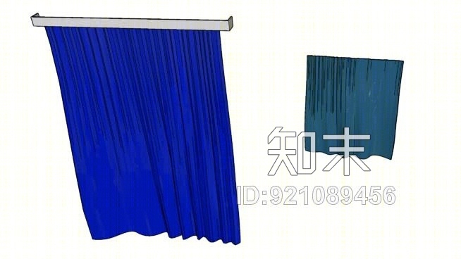 蓝帘SU模型下载【ID:921089456】