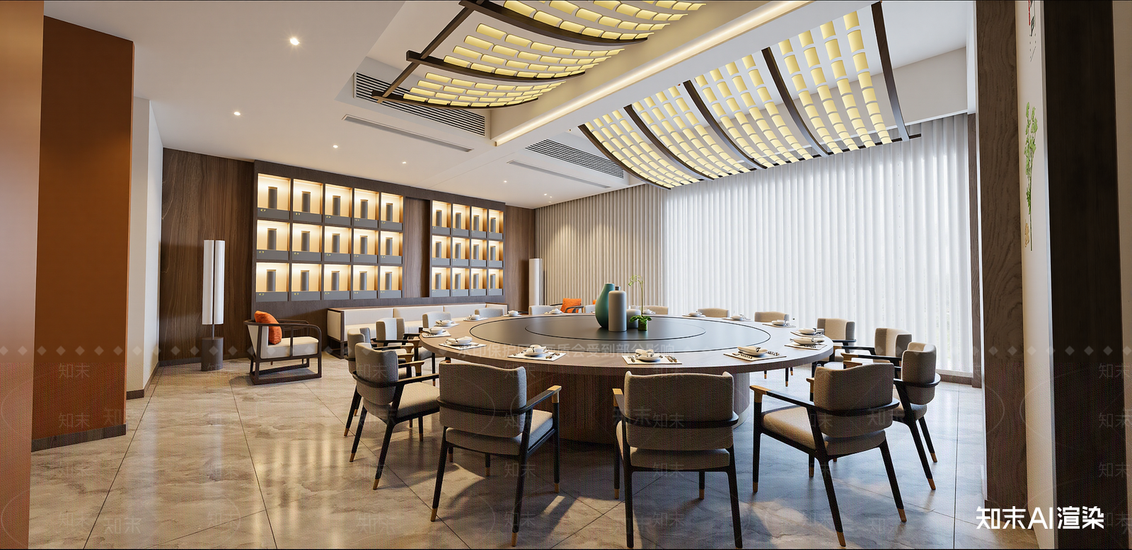 中式中餐厅SU模型下载【ID:1215199246】