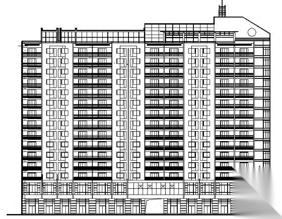 某十五层职工宿舍楼建筑施工图cad施工图下载【ID:149850163】