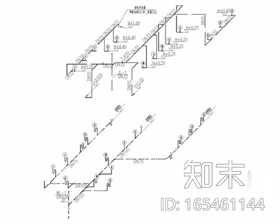 [广东]多层办公楼给排水消防施工图（喷淋系统）cad施工图下载【ID:165461144】