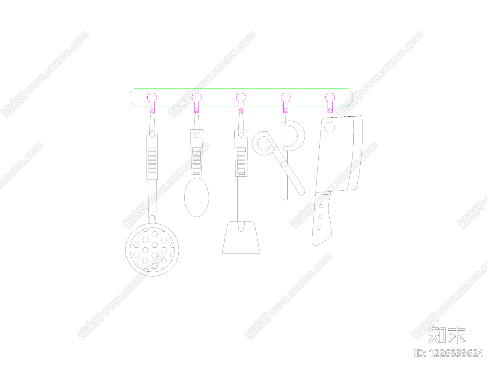 厨房设施cad施工图下载【ID:1226633624】