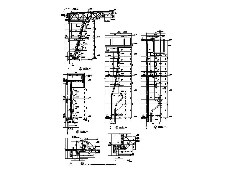 [山西]螺旋状金属屋面县级演出大剧院建筑施工图cad施工图下载【ID:160725155】
