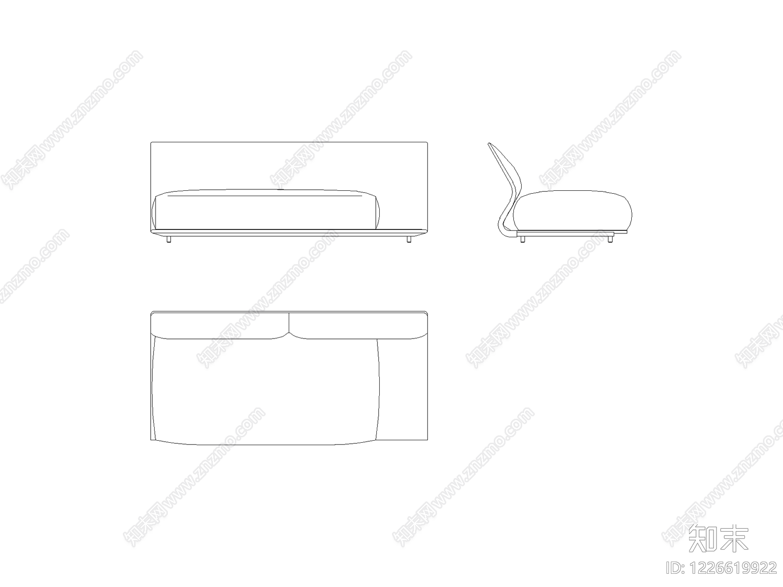 现代,意式沙发CAD图纸
