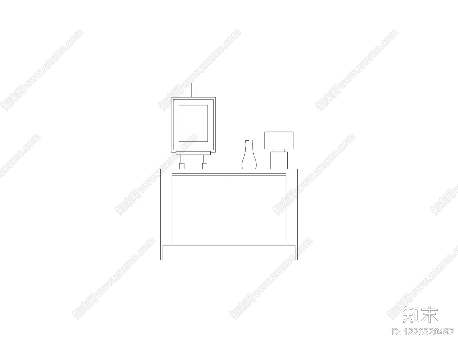 现代柜子立面图块cad施工图下载【ID:1226320497】