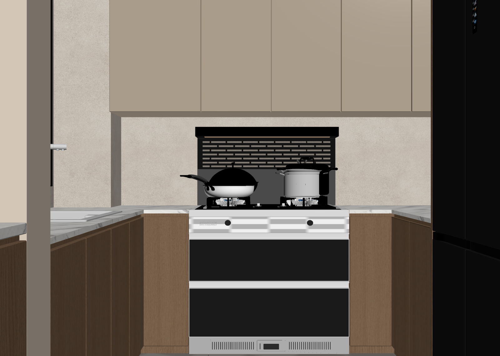 现代封闭式厨房3D模型下载【ID:1214959004】