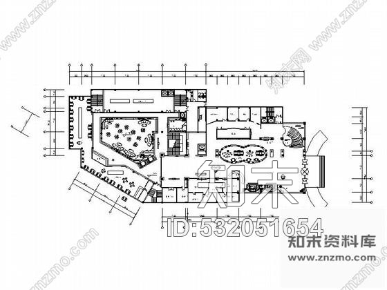 施工图某国际大酒店大堂局部装修图cad施工图下载【ID:532051654】