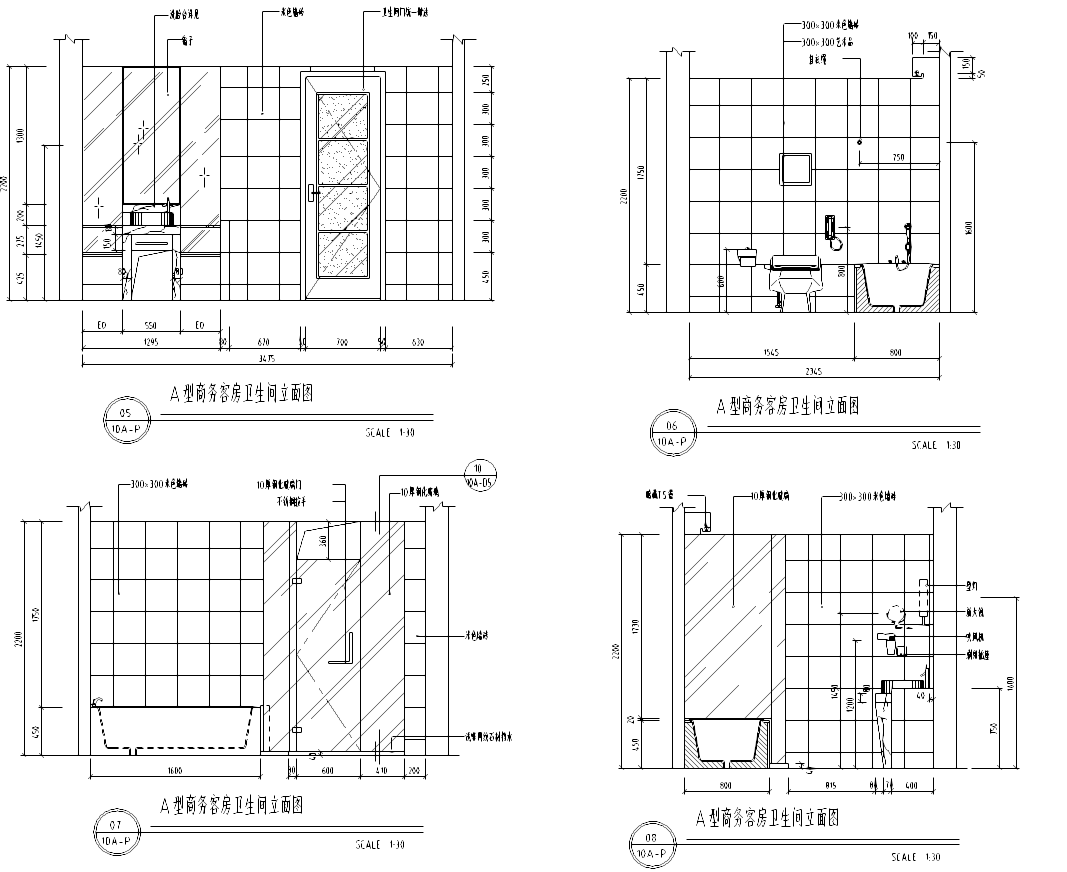 [江苏]南京某酒店商务客房室内设计施工图cad施工图下载【ID:161842109】