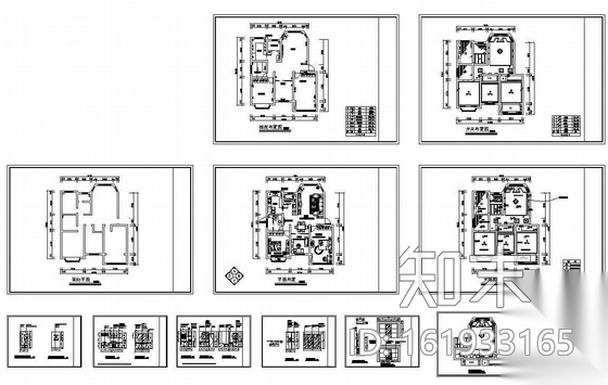 某三居家装施工图cad施工图下载【ID:161933165】