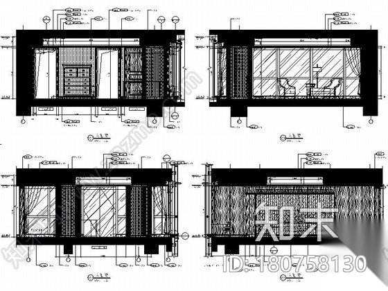 新古典超大精致五居室样板房施工图（含效果）施工图下载【ID:180758130】