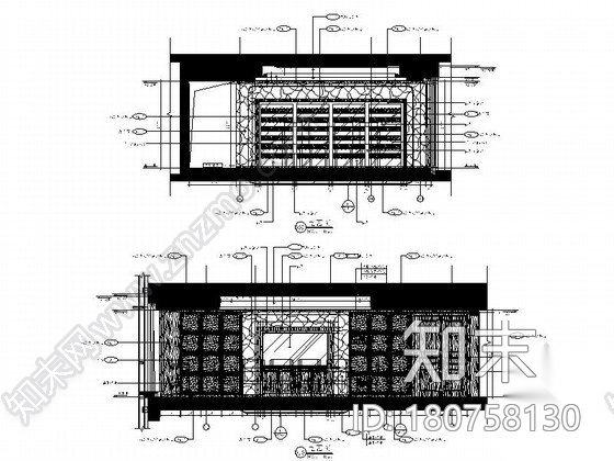 新古典超大精致五居室样板房施工图（含效果）施工图下载【ID:180758130】