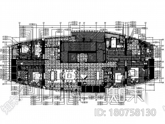 新古典超大精致五居室样板房施工图（含效果）施工图下载【ID:180758130】