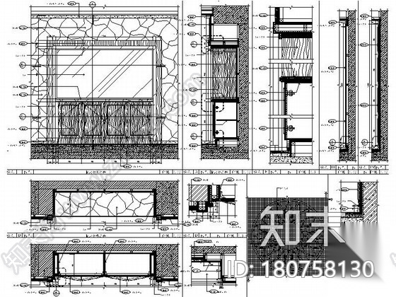 新古典超大精致五居室样板房施工图（含效果）施工图下载【ID:180758130】