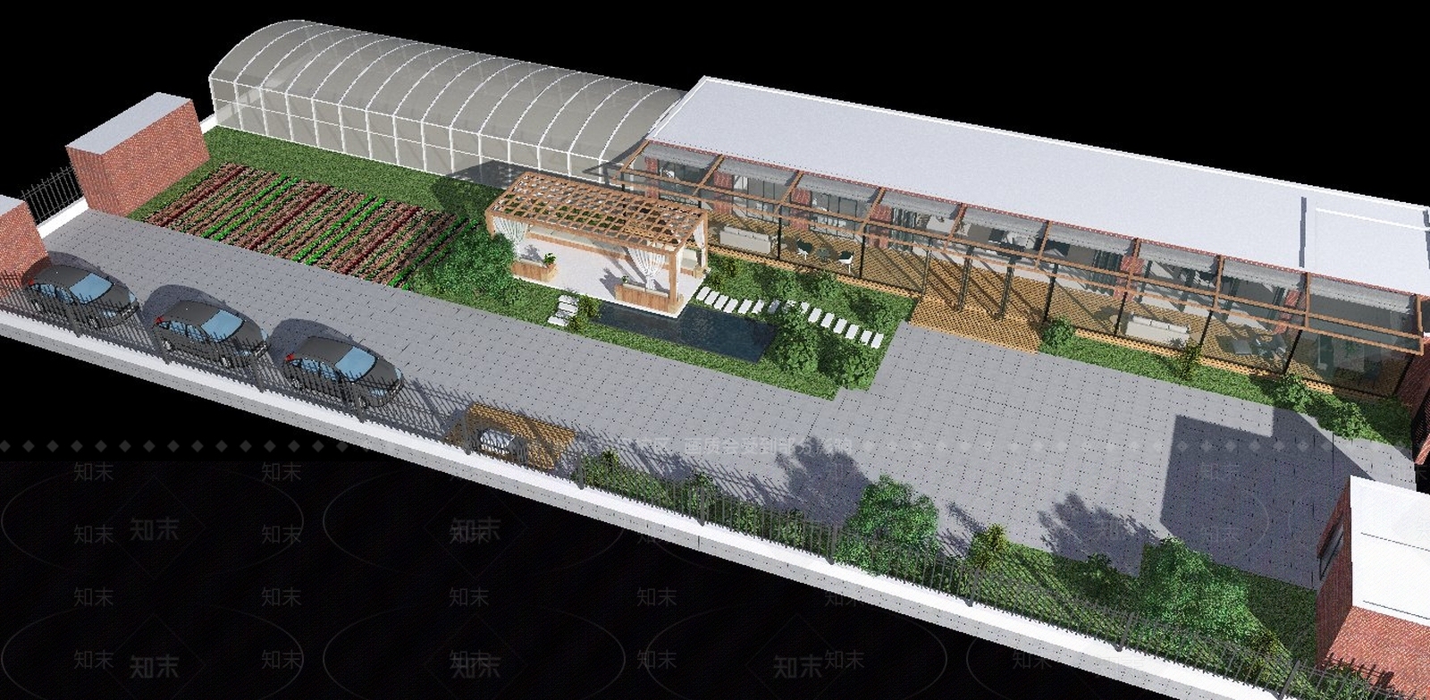 现代风格农场SU模型下载【ID:334301224】
