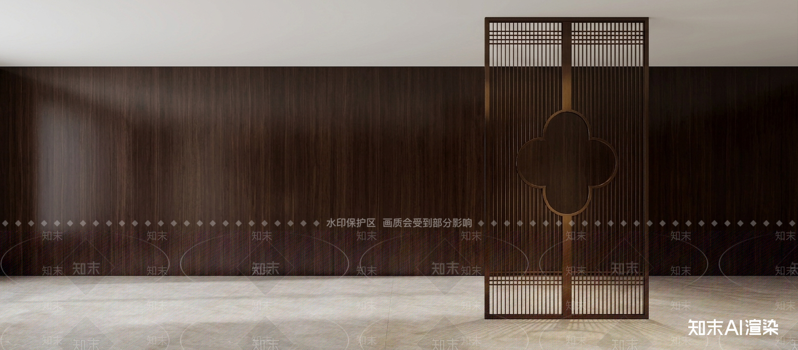 金属格栅隔断茶馆3D模型下载【ID:1227556636】