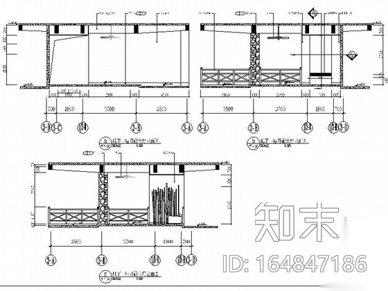 [中山]三层高尔夫练习场室内装修CAD施工图（含施工现场...施工图下载【ID:164847186】