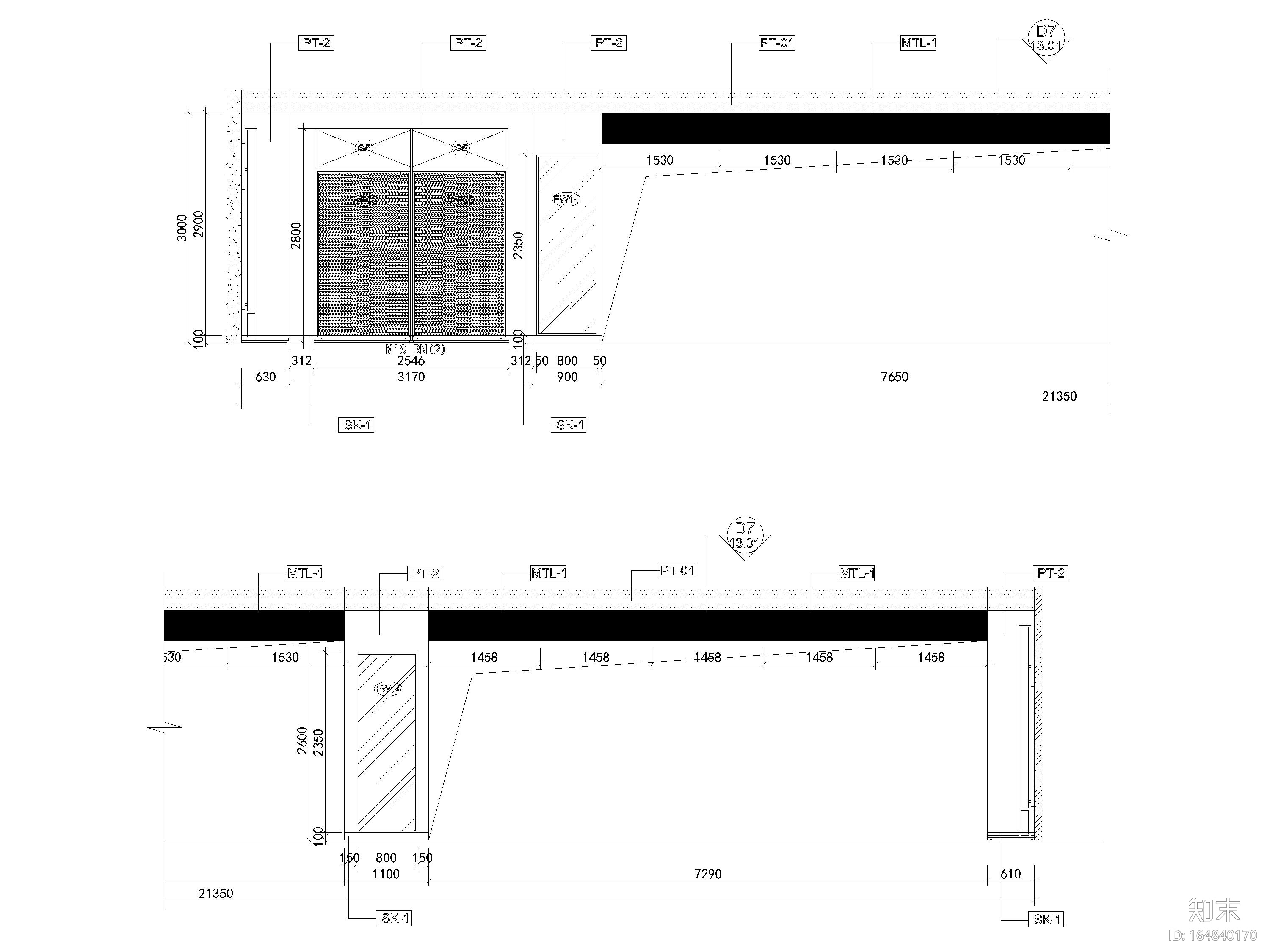 [新疆]227㎡耐克品牌专卖旗舰店设计施工图施工图下载【ID:164840170】