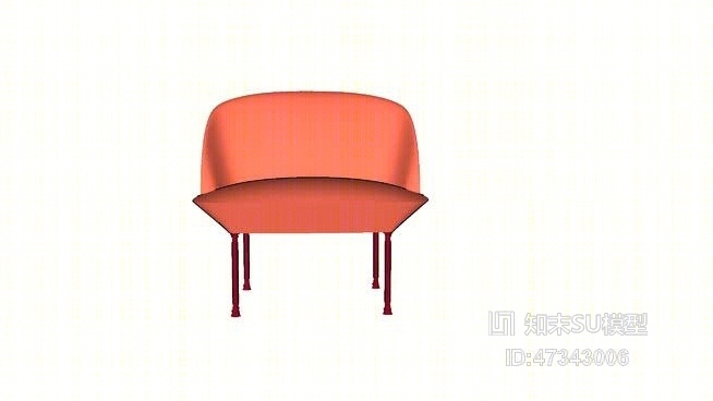 奥斯陆椅由Muuto，由安德森和福尔设计SU模型下载【ID:917810442】