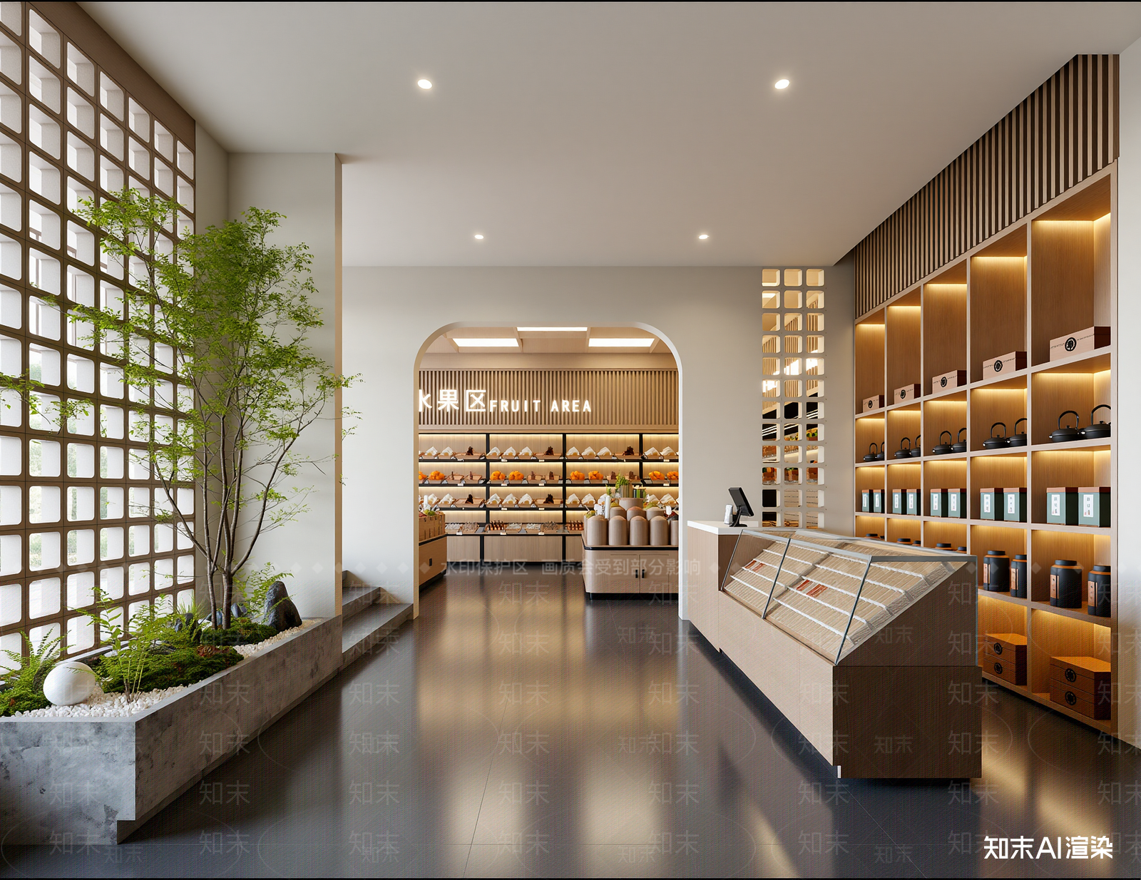 现代水果店3D模型下载【ID:1215062207】