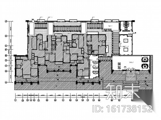 [上海]某名住宅小区售楼处室内装修施工图cad施工图下载【ID:161738152】
