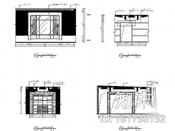[上海]某名住宅小区售楼处室内装修施工图cad施工图下载【ID:161738152】