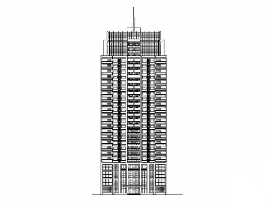 某二十六层住宅楼建筑施工图cad施工图下载【ID:149851111】