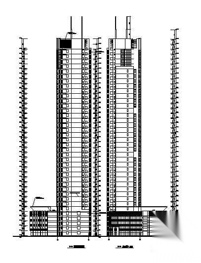 某二十六层住宅楼建筑施工图cad施工图下载【ID:149851111】