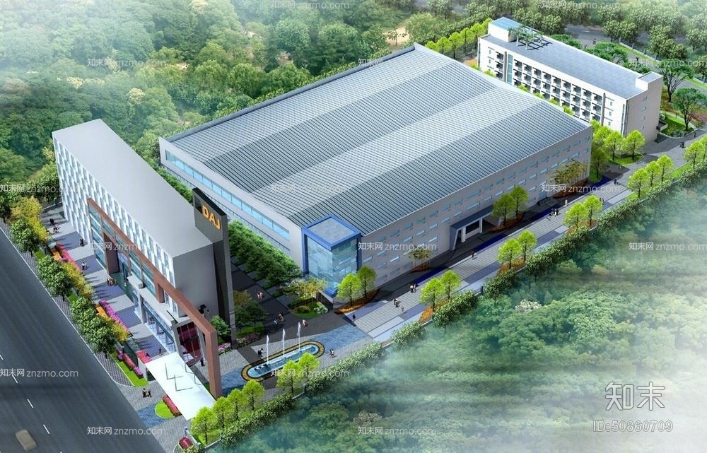 户外标准厂房533D模型下载【ID:50860709】