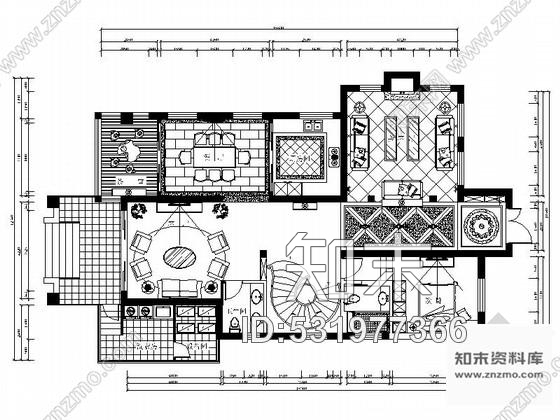 施工图上海高档现代简约风格两层别墅室内装修施工图cad施工图下载【ID:531977366】