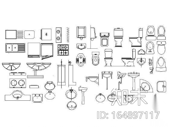 马桶cad施工图下载【ID:164897117】