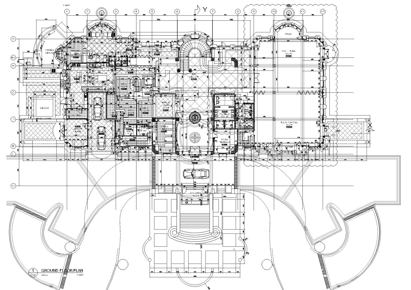 法国五层欧式独栋会所建筑施工图+实景图施工图下载【ID:160733131】