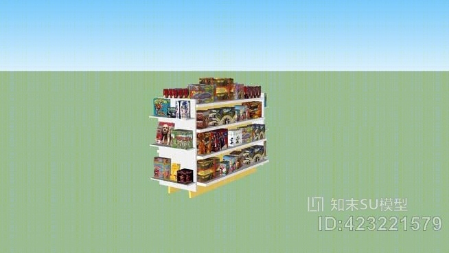 铈货架堆放SU模型下载【ID:423221579】