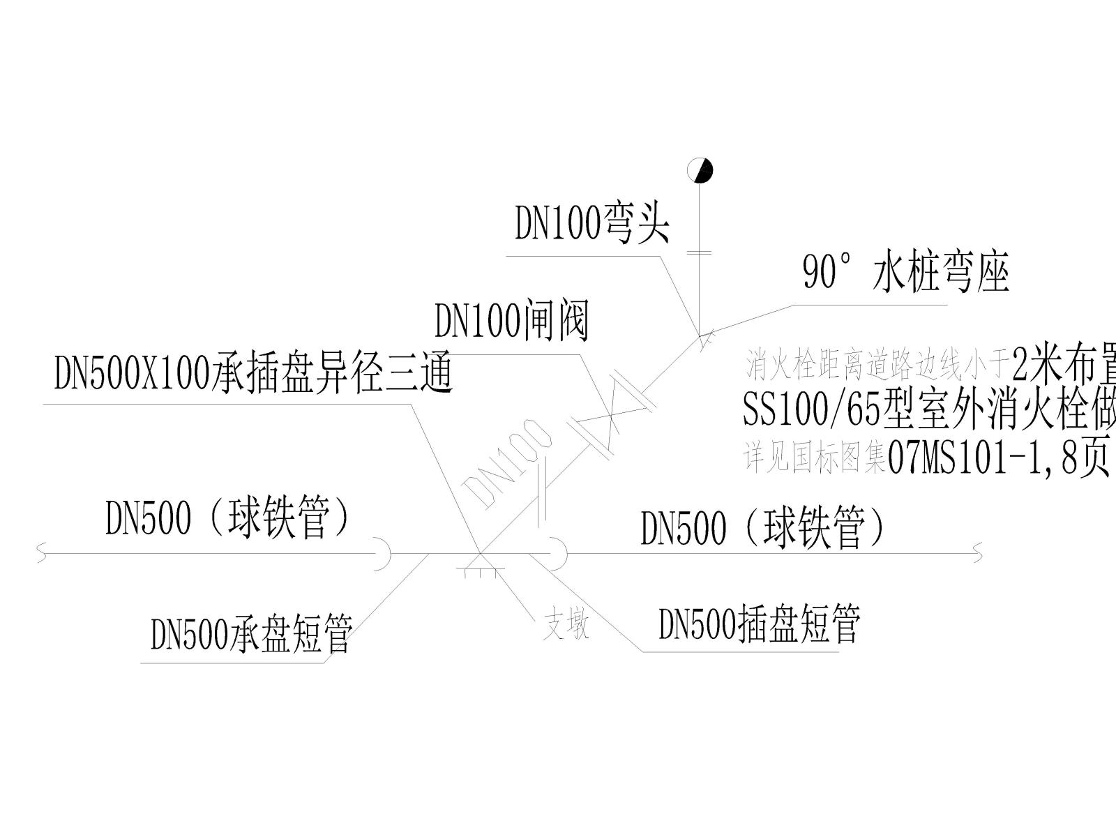 贵州某道路工程给水施工图（含大样图）cad施工图下载【ID:1131226694】