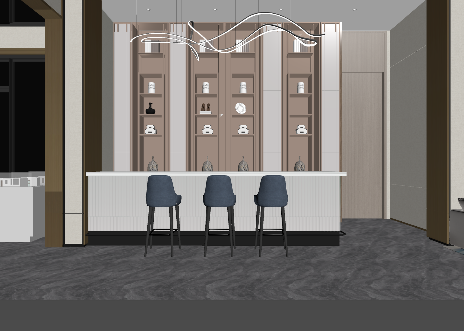 现代茶馆3D模型下载【ID:1214716910】