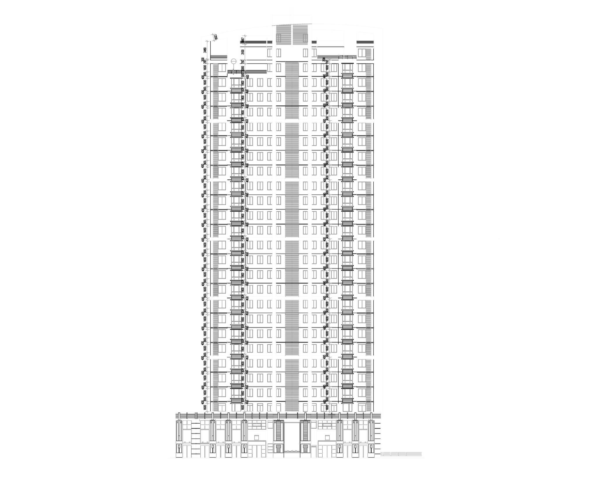 [重庆]高层万科住宅建筑终板施工图（全专业竣工图纸）施工图下载【ID:164874157】